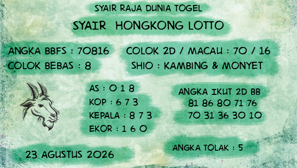 Prediksi Hongkong Lotto
