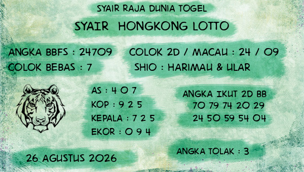 Prediksi Hongkong Lotto